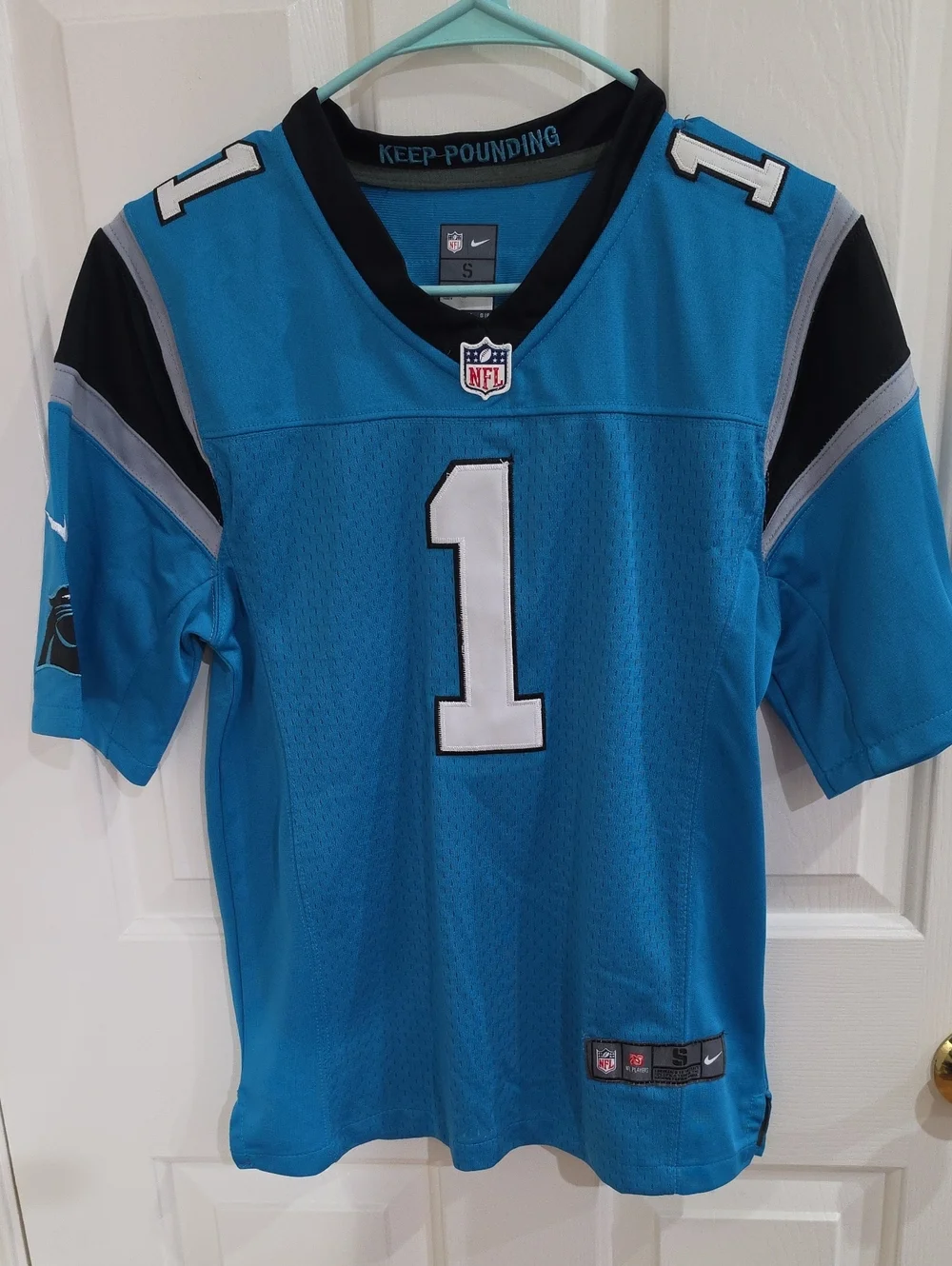 Nike NFL Carolina Panthers Cam Newton #1 Youth Jersey - Size S (8) Blue